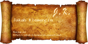 Jakab Klemencia névjegykártya